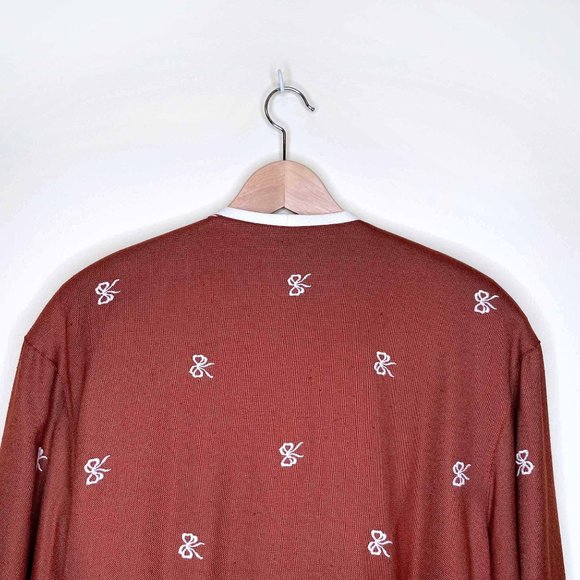 vintage simon chang embroider bow tie waist blazer - Picture 6 of 7